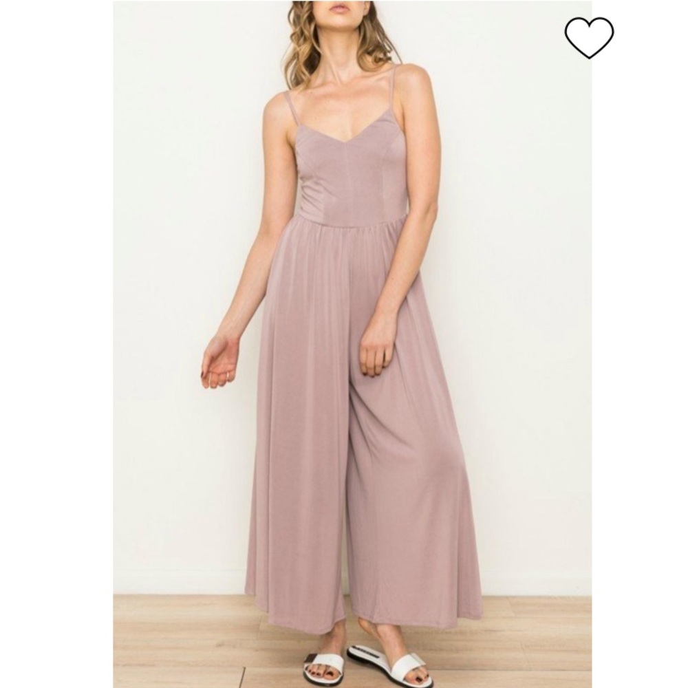 Mauve Wide Leg Jumpsuit